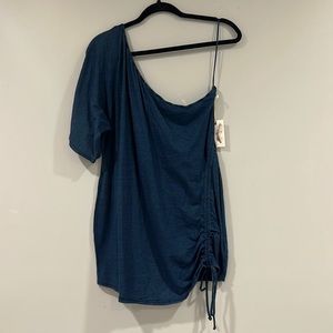 Women’s XL dark blue off the shoulder shirt . Jessica Simpson NWT 100% cotton